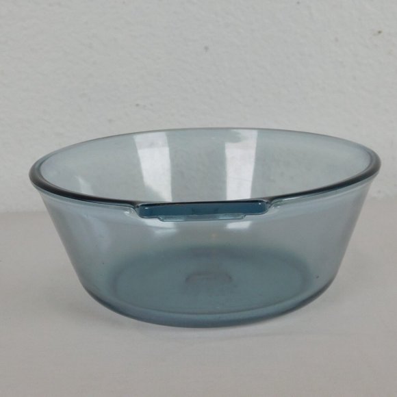 Pyrex Flameware Light Blue Glass Open Saucepan 1 Quart F-F 832-B NO HANDLE FLAW - Picture 4 of 8